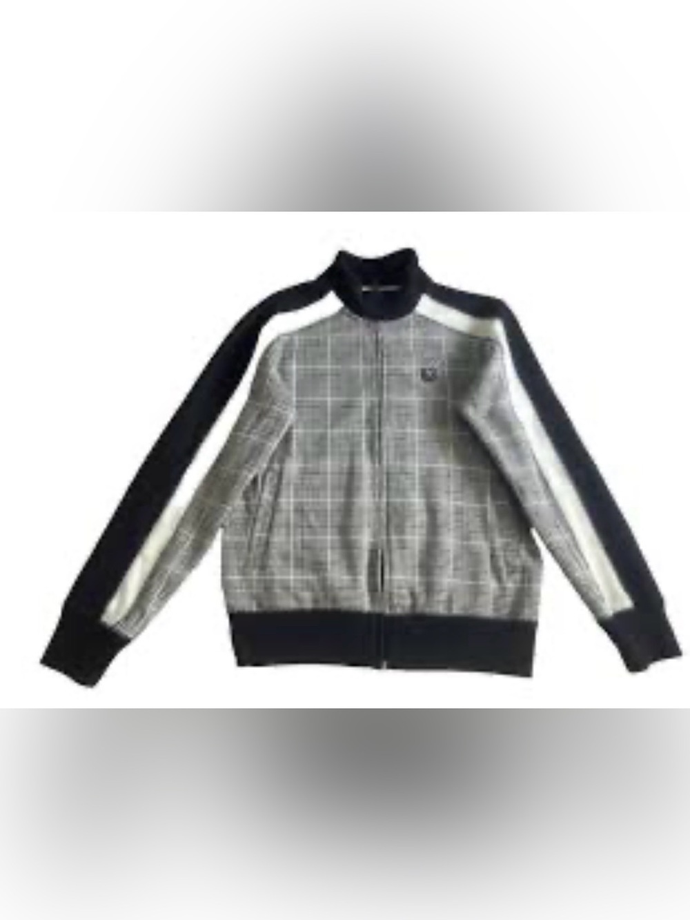 VTG Y2K Marc Ecko Cut & Sew SzXXL Black White Plaid Full Zip Streetwear